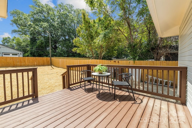 1922 Thomas Ave, Charlotte, NC 28205 - wooden deck with a fenced backyard