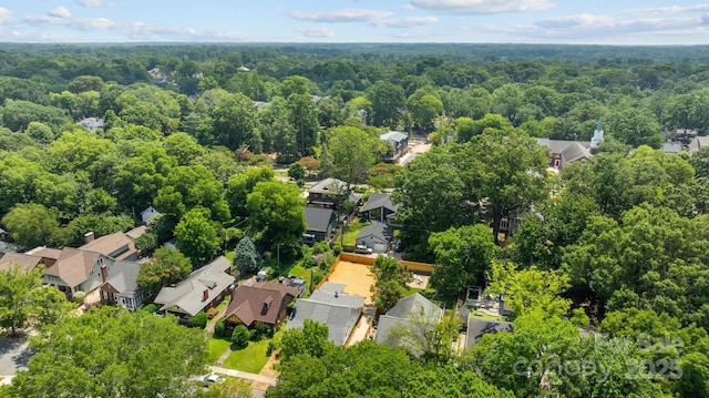 1922 Thomas Ave, Charlotte, NC 28205 - aerial view of residential area with a heavily wooded area
