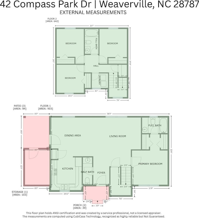42 Compass Park Dr, Weaverville, NC 28787 - home floor plan