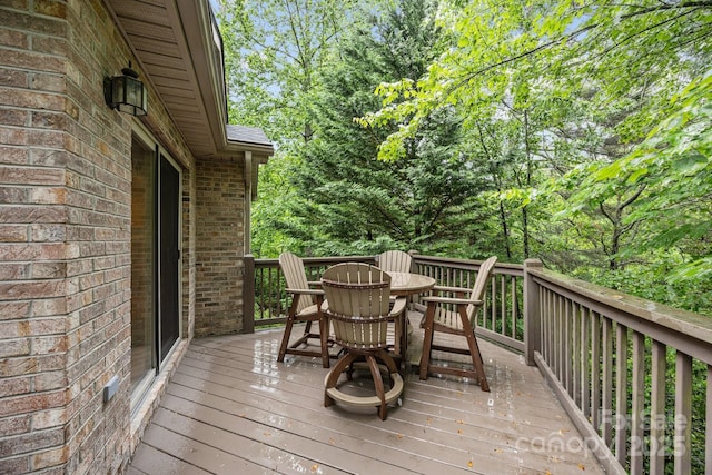 206 Pine Knot Trl, Hendersonville, NC 28739 - deck featuring outdoor dining area