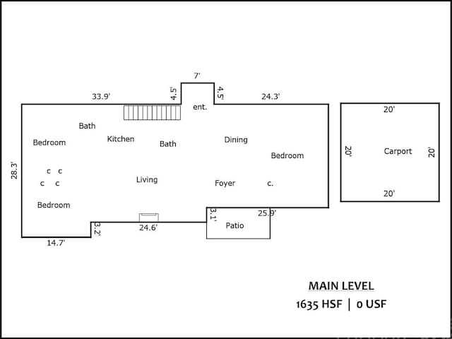 1810 13th Ave NE, Hickory, NC 28601 - view of floor plan / room layout