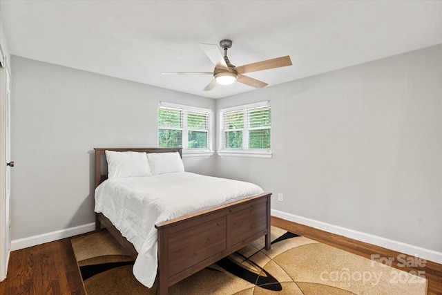 1810 13th Ave NE, Hickory, NC 28601 - bedroom with wood finished floors and ceiling fan