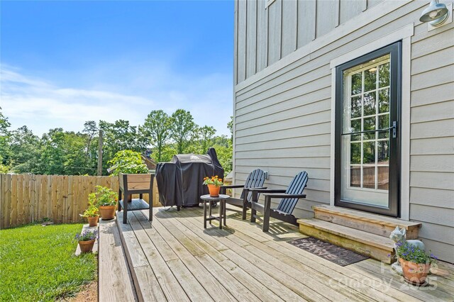 109 Druid Dr, Asheville, NC 28806 - deck featuring a grill