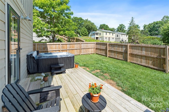 109 Druid Dr, Asheville, NC 28806 - deck featuring a hot tub