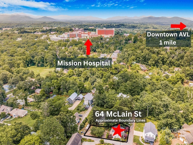 64 Mclain St, Asheville, NC 28803 - drone / aerial view of a mountain backdrop