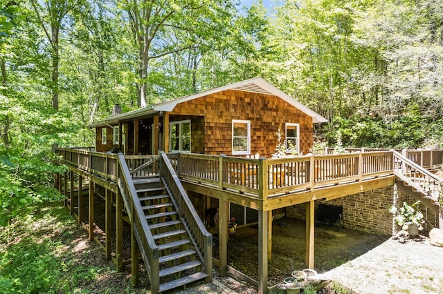 823 Turtle Creek Rd, Sylva, NC 28779 - back of property featuring stairs and a deck