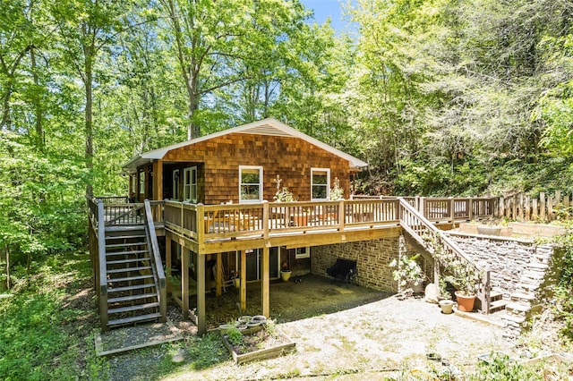 823 Turtle Creek Rd, Sylva, NC 28779 - rear view of house featuring stairs and a deck
