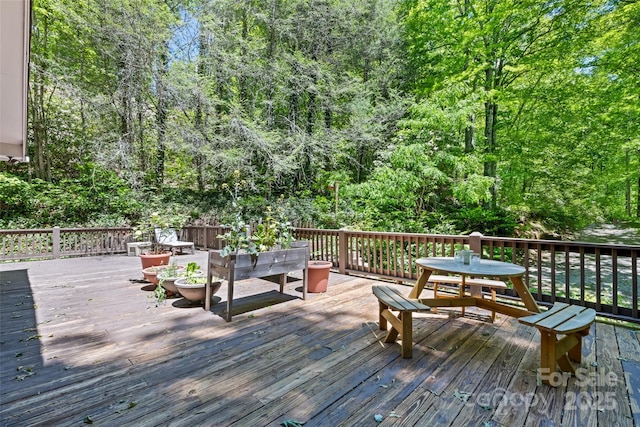 823 Turtle Creek Rd, Sylva, NC 28779 - wooden deck with outdoor dining space