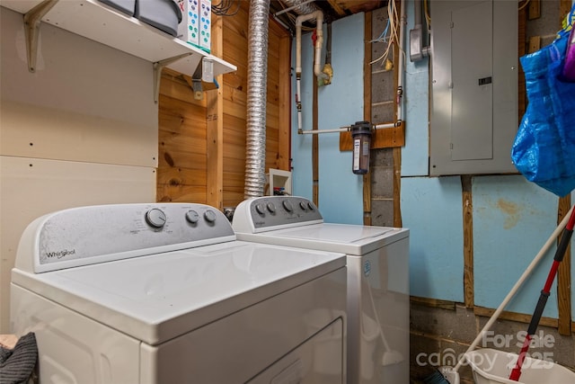823 Turtle Creek Rd, Sylva, NC 28779 - laundry room with electric panel and independent washer and dryer