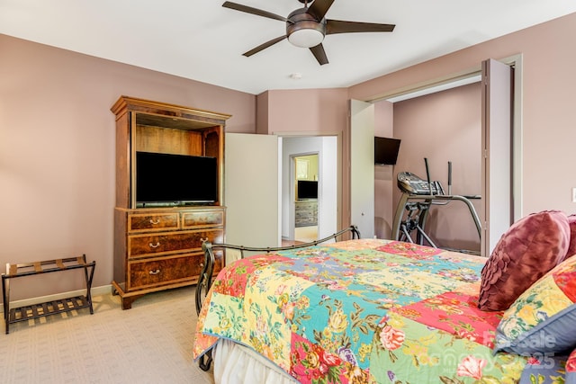 1760 Winding Creek Dr, Waynesville, NC 28786 - carpeted bedroom featuring ceiling fan and baseboards