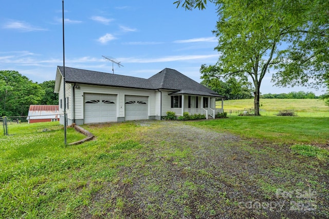 956 Stony Point Rd, Kings Mountain, NC 28086 - view of front of home featuring covered porch, driveway, an attached garage, and a shingled roof