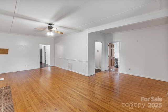 956 Stony Point Rd, Kings Mountain, NC 28086 - empty room with ceiling fan and wood finished floors