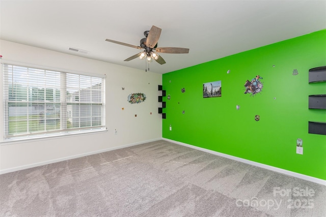 347 Carolina Hemlock Dr, Locust, NC 28097 - empty room with carpet, a ceiling fan, and baseboards