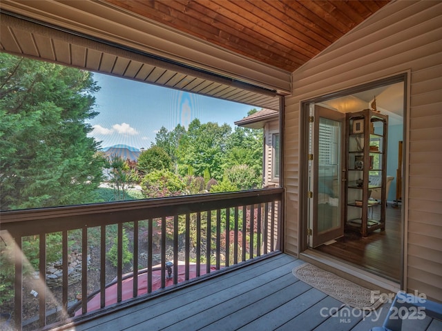117 Eagles Crest Way, Lake Lure, NC 28746 - wooden terrace featuring a mountain view
