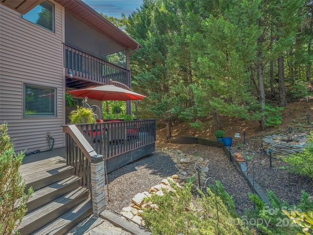 117 Eagles Crest Way, Lake Lure, NC 28746 - view of yard with a deck