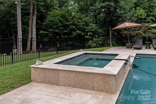 1032 Seminole Dr, Waxhaw, NC 28173 - view of pool with a patio and a pool with connected hot tub