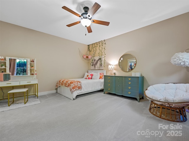 207 Hogans View Cir, Hendersonville, NC 28739 - carpeted bedroom featuring a ceiling fan and baseboards
