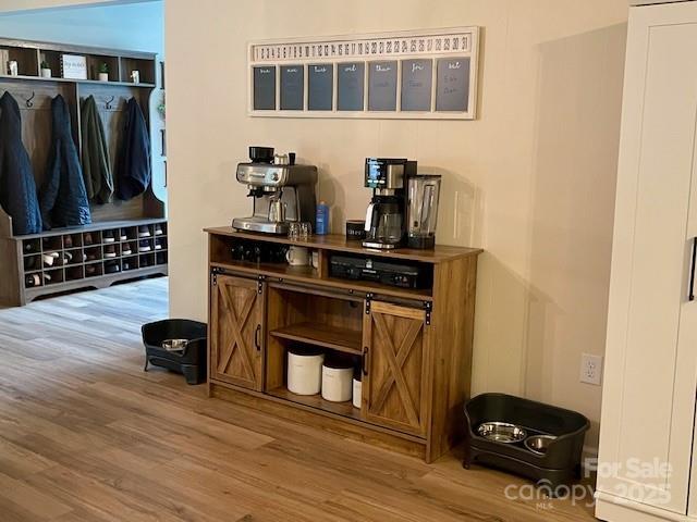 135 Michelle Dr, Ellenboro, NC 28040 - bar area with wood finished floors