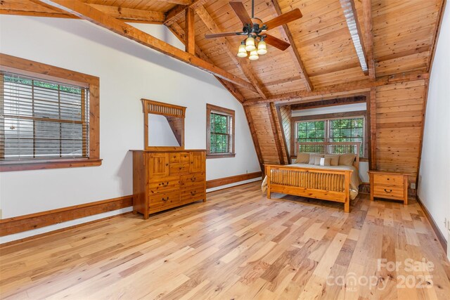 2709 Blythe Rd, Waxhaw, NC 28173 - bedroom with wood ceiling, wood finished floors, and baseboards