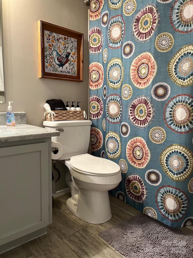 229 Windsor Point Rd Unit 6B, Columbia, SC 29223 - full bathroom featuring toilet, vanity, curtained shower, and baseboards