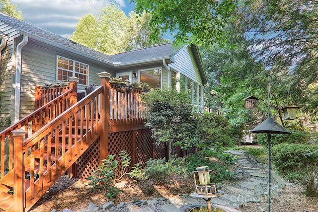 123 Brandymill Loop, Etowah, NC 28729 - wooden terrace with stairway