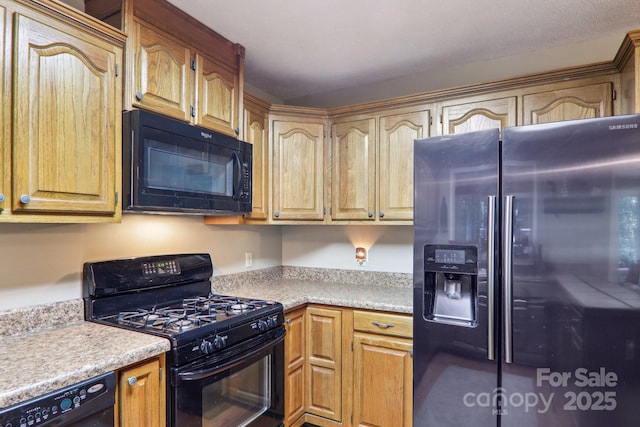 123 Brandymill Loop, Etowah, NC 28729 - kitchen featuring black appliances and light countertops