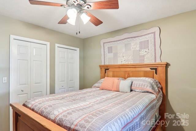 123 Brandymill Loop, Etowah, NC 28729 - bedroom with multiple closets and ceiling fan