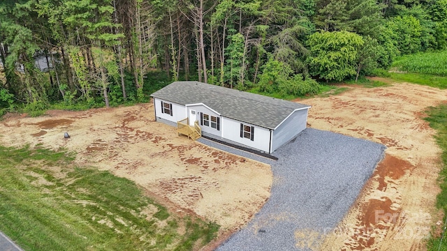 977 Myers Mill Rd, Olin, NC 28660 - view from above of property with a heavily wooded area