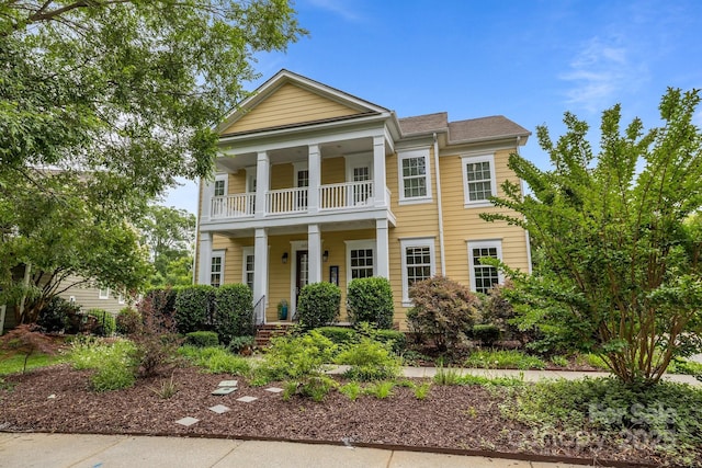 2009 Waterbury Ln, Waxhaw, NC 28173 - greek revival inspired property with a balcony
