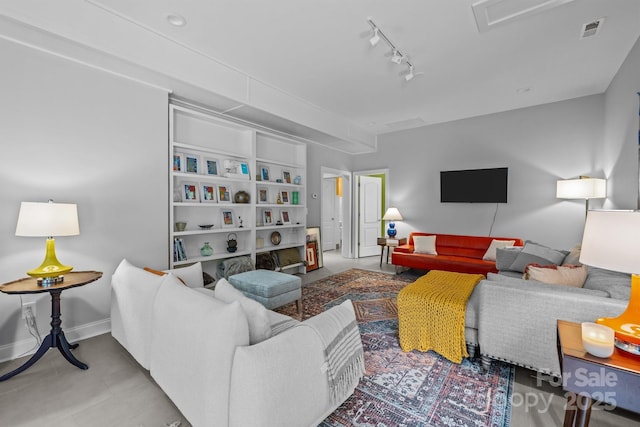 2009 Waterbury Ln, Waxhaw, NC 28173 - living area with track lighting and baseboards