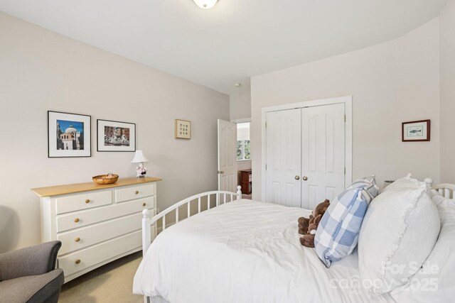 11103 Fountaingrove Dr, Charlotte, NC 28262 - carpeted bedroom featuring a closet