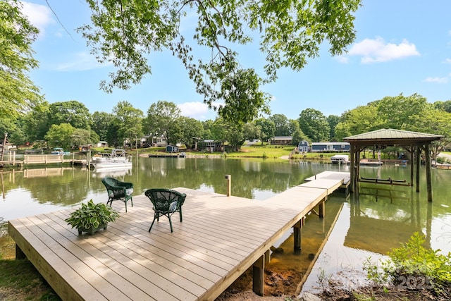7232 Executive Cir, Denver, NC 28037 - dock area with a water view and view of wooded area