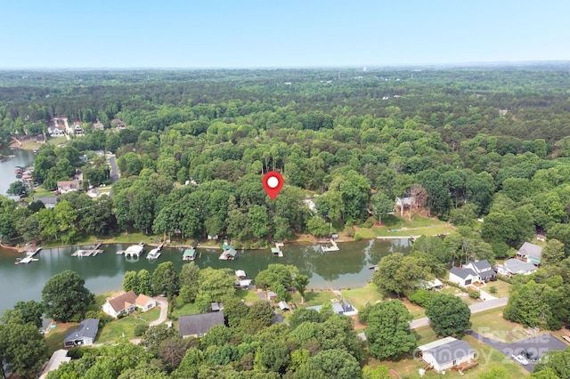 7232 Executive Cir, Denver, NC 28037 - aerial overview of property's location featuring a heavily wooded area and a large body of water