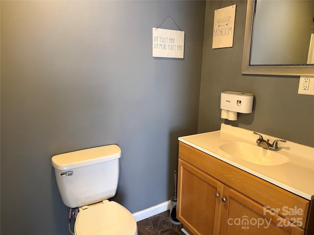 303 Southern Ave, East Spencer, NC 28039 - half bath with toilet, vanity, and baseboards