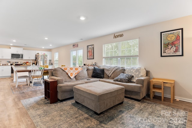2859 Sherrills Stream Dr, Sherrills Ford, NC 28673 - living room with light wood finished floors and recessed lighting