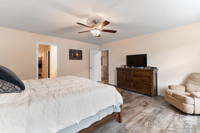 2859 Sherrills Stream Dr, Sherrills Ford, NC 28673 - bedroom with wood finished floors, baseboards, and ceiling fan