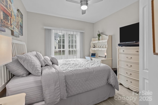 1525 Valhalla Dr, Denver, NC 28037 - bedroom with ceiling fan and light wood-style flooring