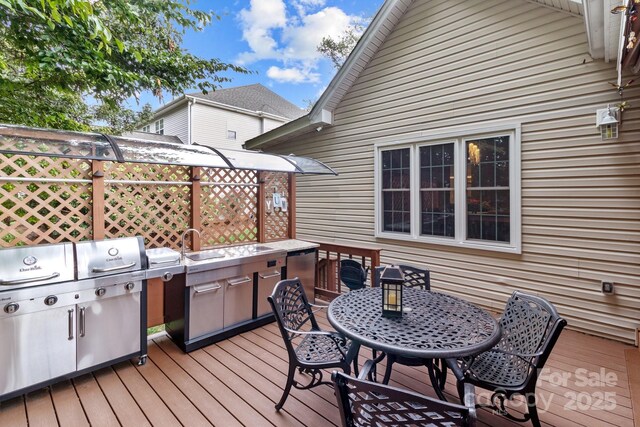 1525 Valhalla Dr, Denver, NC 28037 - wooden deck with outdoor dining space