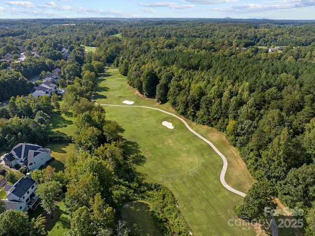 1525 Valhalla Dr, Denver, NC 28037 - aerial overview of property's location with a heavily wooded area and a golf club