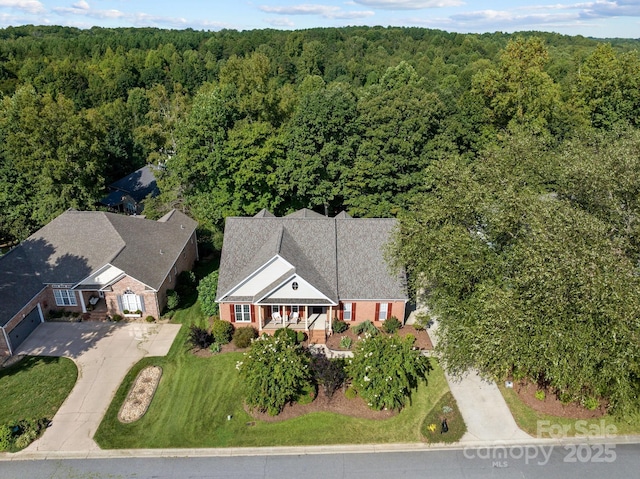 1525 Valhalla Dr, Denver, NC 28037 - view of subject property with a heavily wooded area