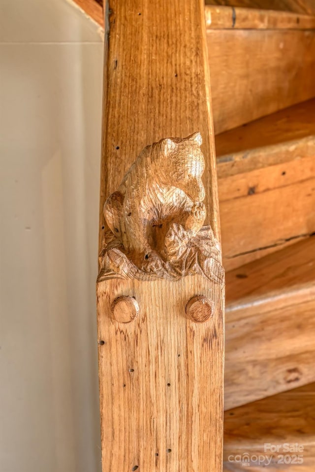 164 Avery County High School Rd, Newland, NC 28657 - detailed view of rustic walls