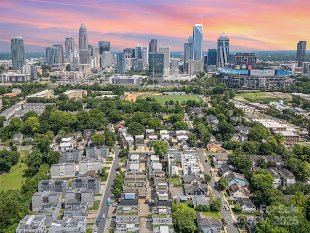 925 Westbrook Dr Unit B, Charlotte, NC 28202 - aerial view at dusk of a skyline view