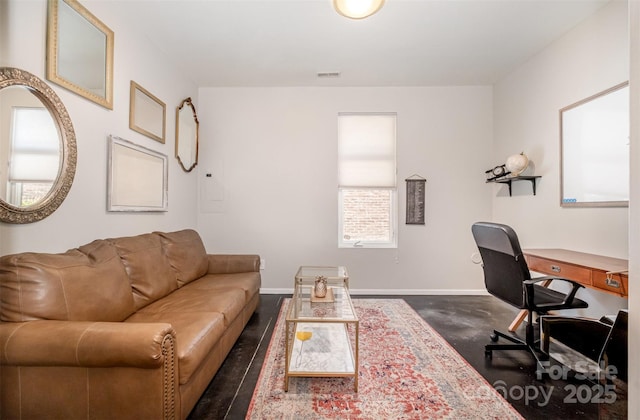 925 Westbrook Dr Unit B, Charlotte, NC 28202 - office with finished concrete floors and baseboards