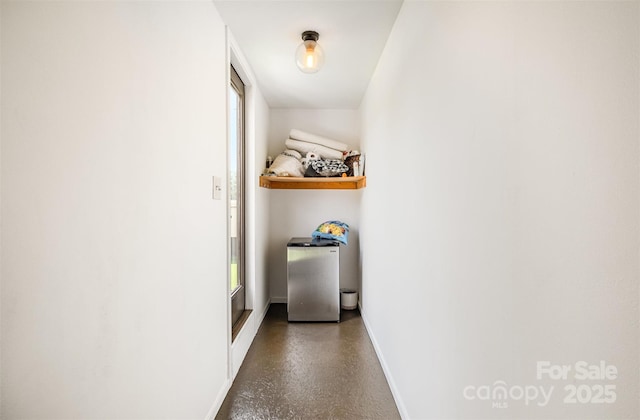 925 Westbrook Dr Unit B, Charlotte, NC 28202 - hallway featuring baseboards and finished concrete flooring