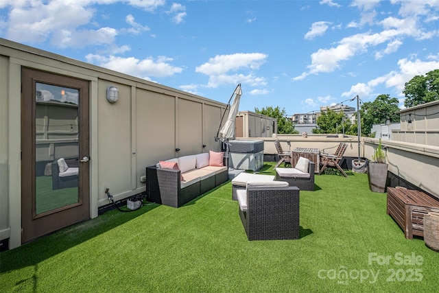 925 Westbrook Dr Unit B, Charlotte, NC 28202 - view of green lawn with an outdoor living space