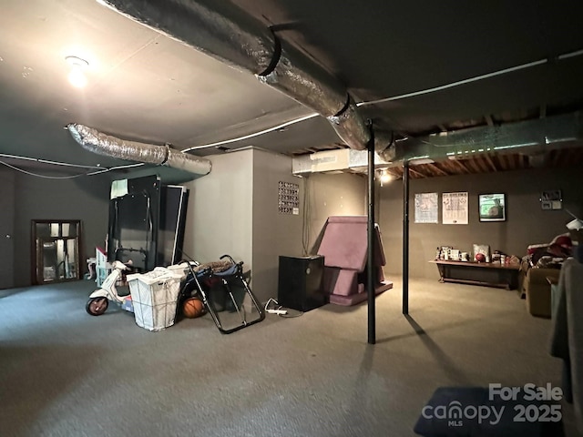 3503 Wyndham Ln, Lenoir, NC 28645 - unfinished below grade area with carpet
