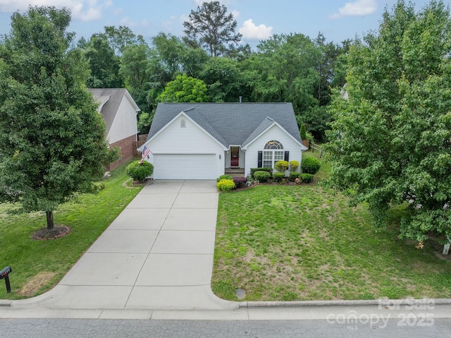 199 Ashmont Dr, Kannapolis, NC 28081 - single story home featuring a garage, driveway, and a front lawn