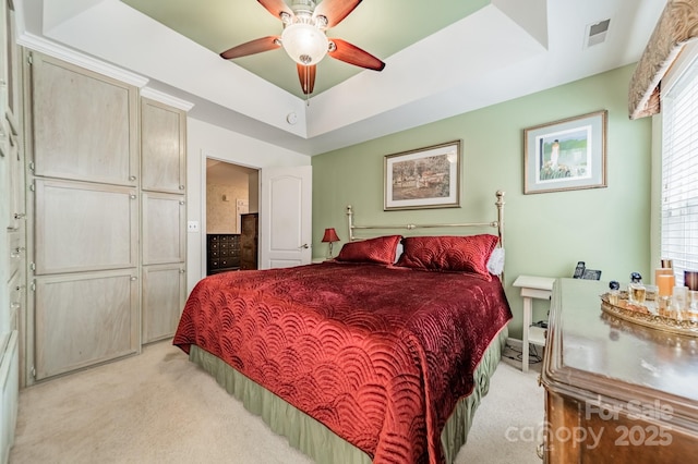 199 Ashmont Dr, Kannapolis, NC 28081 - bedroom with light carpet and ceiling fan