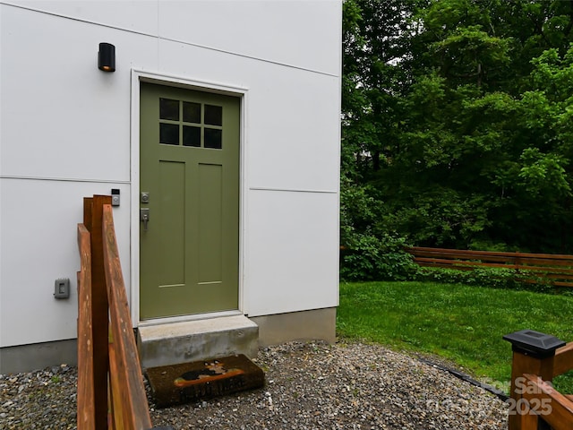 421 Sand Hill Rd, Asheville, NC 28806 - property entrance with a lawn