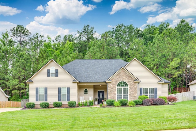 268 Hillsborough Ln, Rock Hill, SC 29732 - view of front facade with stone siding and a shingled roof